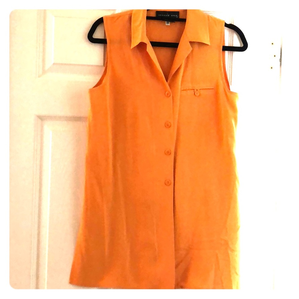 Silk sleeveless tunic